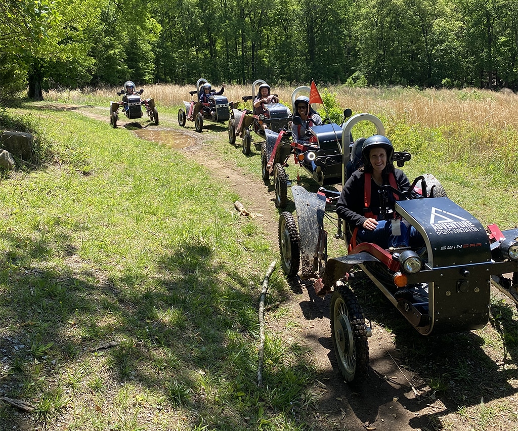 Aviva with her CE group during a retreat